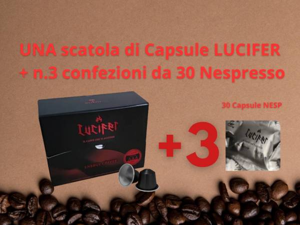 Foto LUCIFER NESP Free Box CAFFE' con OLIXINA® - 120 capsule NESPRESSO comp. mono conf. 